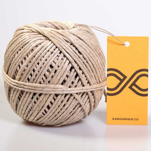 100# Organic Hemp Twine (Polished With Vegan Potato Wax)(~2.2mm; 200') (Biodegradable)