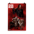 11 Weeks of TWD – Season 7 by Rafael de Latorre Premium Satin Poster