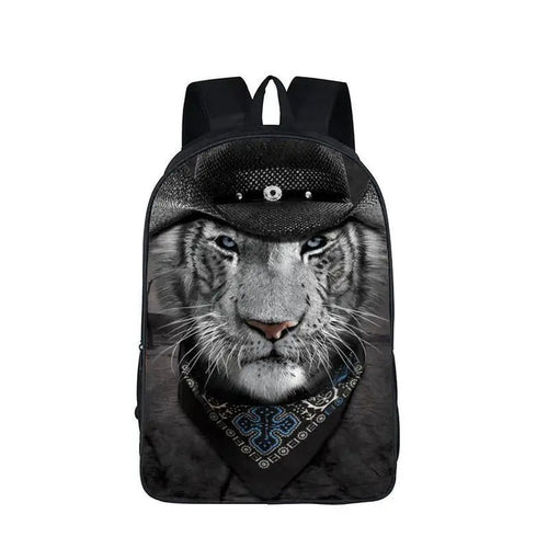 3D COWBOY TIGER HEAD BACKPACK Tiger-Universe