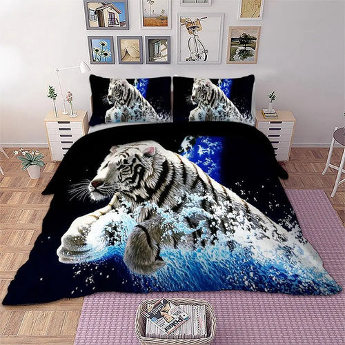 3d White Tiger Bedding Guardian of The Sanctuary Tiger-Universe