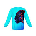 All-Over Print Blue Men's Tiger Sweatshirt Tiger-Universe