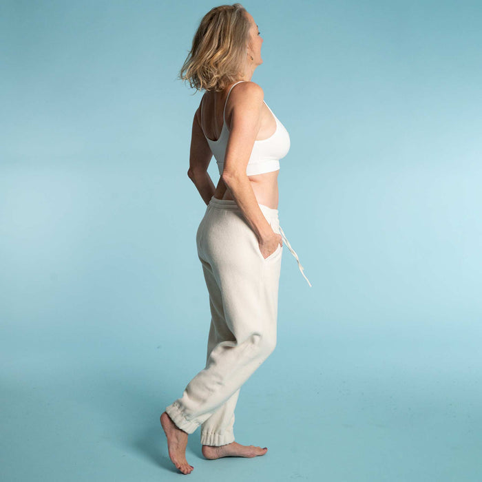 ladies organic cotton fleece joggers