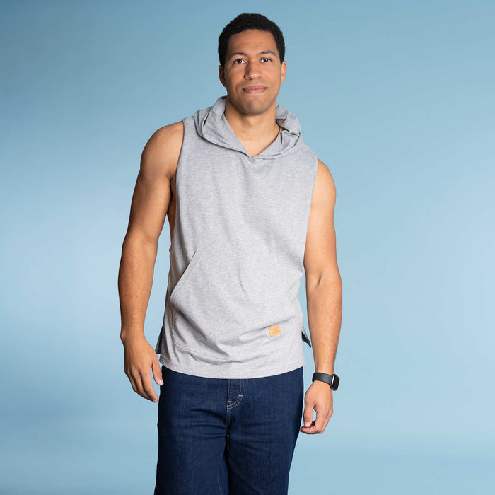 100% organic cotton tank top with hood