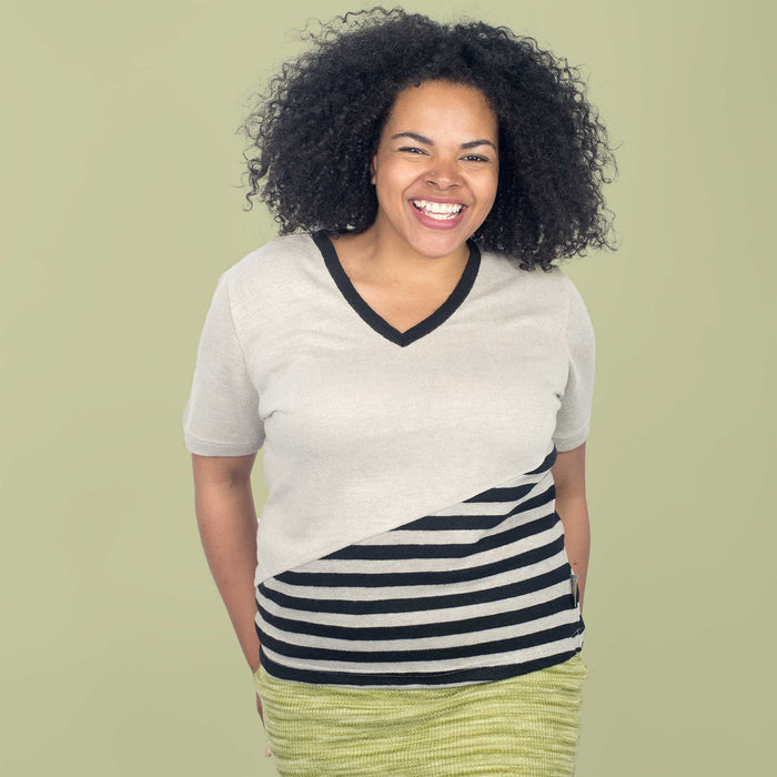 v neck hemp t-shirt