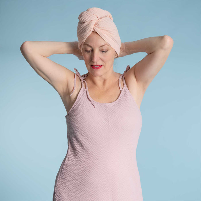 organic cotton hair turban