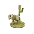 Bighorn Sheep with Saguaro Woven Sculpture - By Fred Cruz