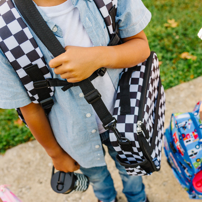 Black and White Checkered ECO Lunch Box