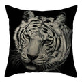 BLACK AND WHITE TIGER CUSHION COVER Tiger-Universe