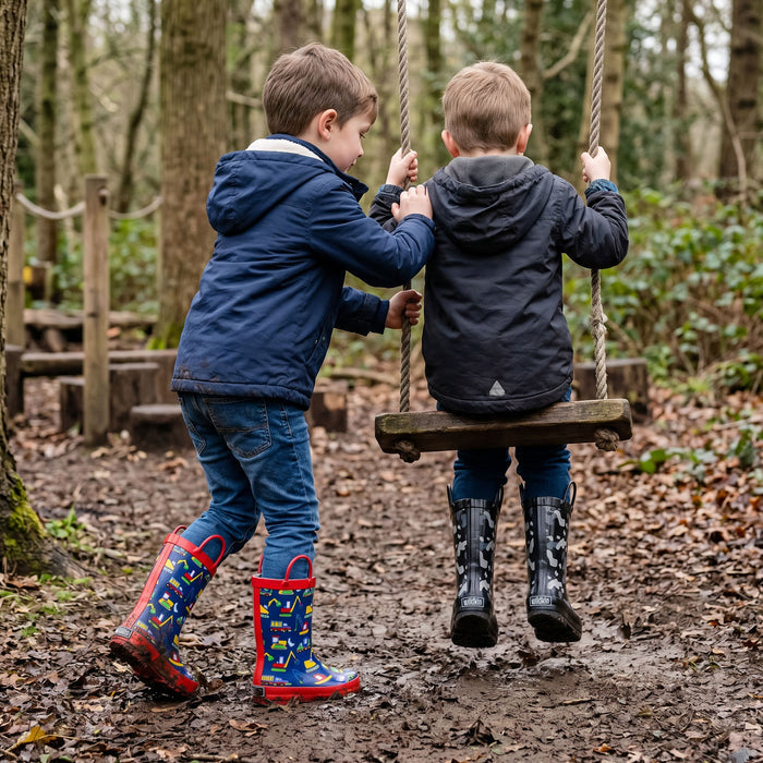 Black Camo Rubber Rainboots