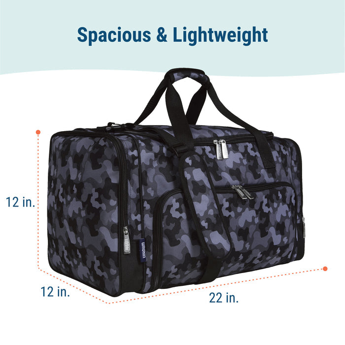 Black Camo Weekender Duffel Bag