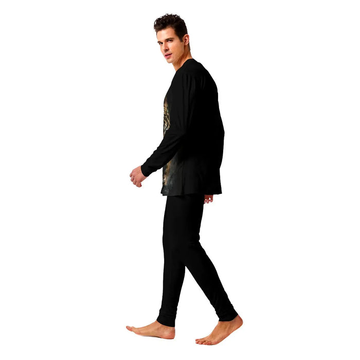 Black Tiger Pajamas for Men Tiger-Universe