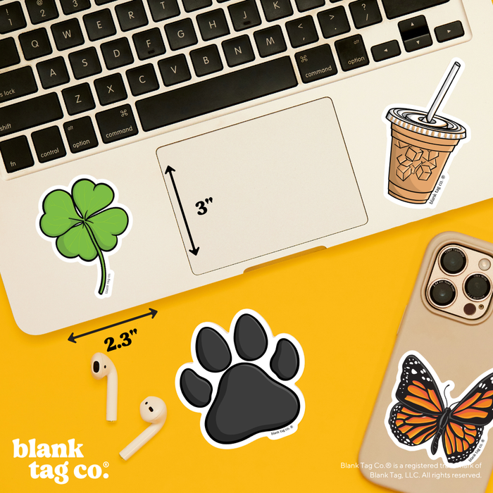 Blank Tag Co.® Waterproof Sticker - 4 Leaf Clover