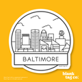 Blank Tag Co.® Waterproof Sticker - Baltimore Cityscape