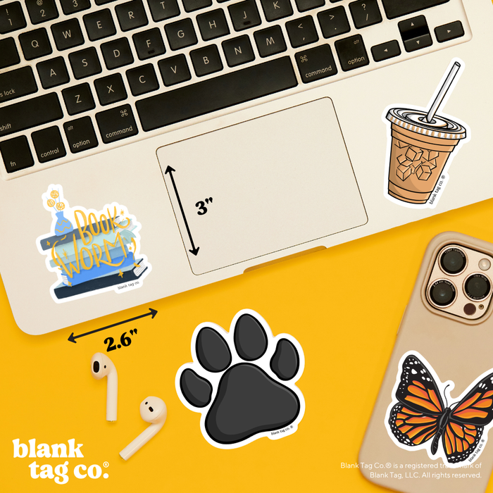 Blank Tag Co.® Waterproof Sticker - Bookworm