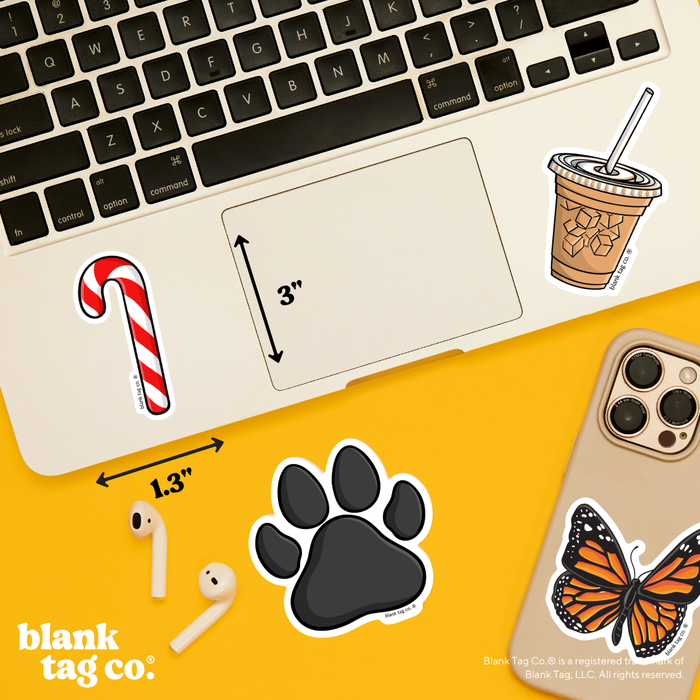 Blank Tag Co.® Waterproof Sticker - Candy Cane