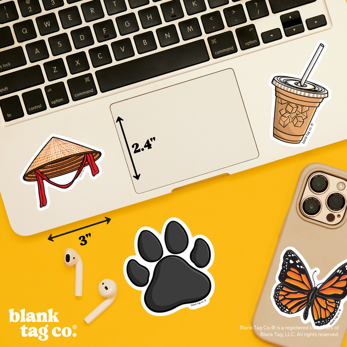 Blank Tag Co.® Waterproof Sticker - Conical Hat