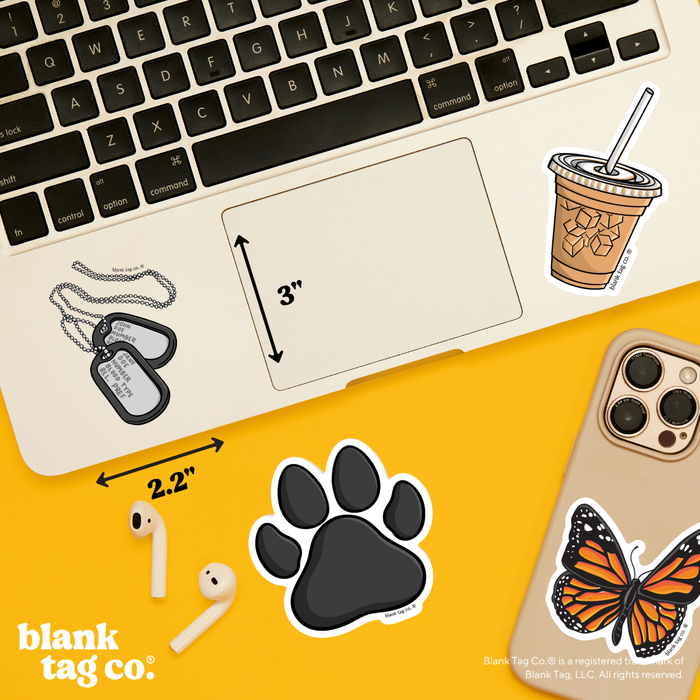Blank Tag Co.® Waterproof Sticker - Dog Tags
