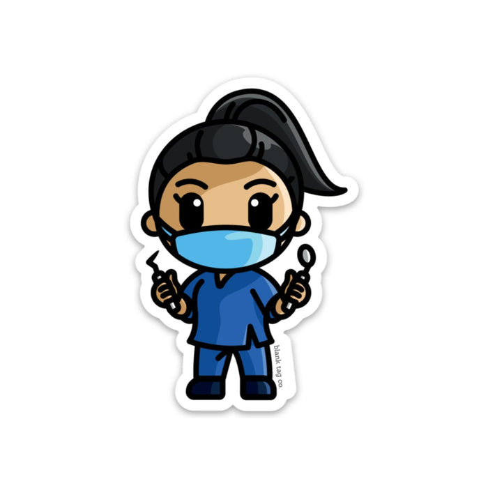 Blank Tag Co.® Waterproof Sticker - Female Dental Assistant