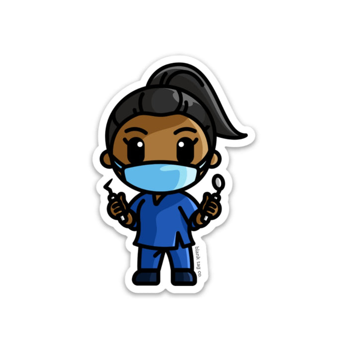 Blank Tag Co.® Waterproof Sticker - Female Dental Assistant