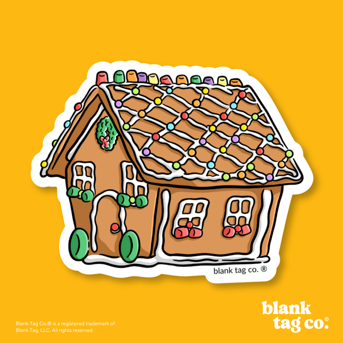 Blank Tag Co.® Waterproof Sticker - Gingerbread House