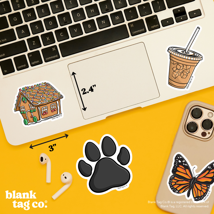 Blank Tag Co.® Waterproof Sticker - Gingerbread House