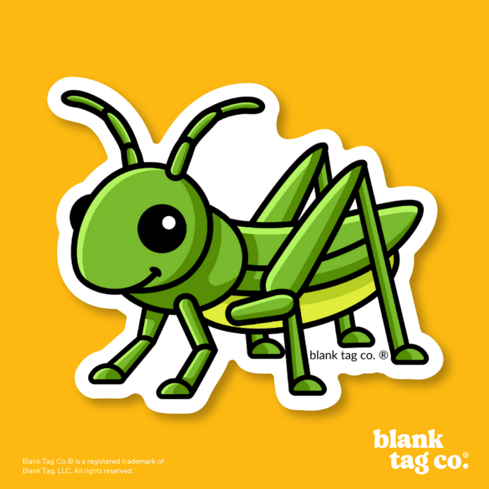 Blank Tag Co.® Waterproof Sticker - Grasshopper