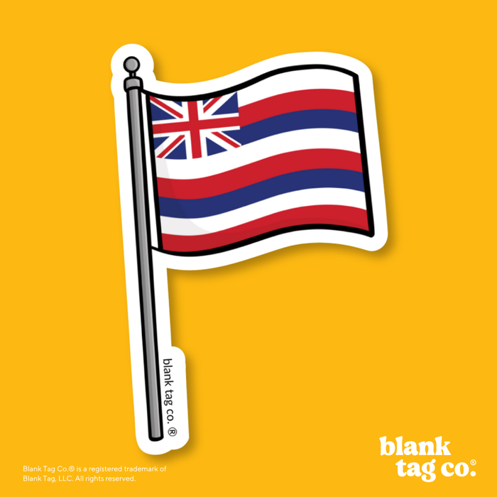 Blank Tag Co.® Waterproof Sticker - Hawaii Flag