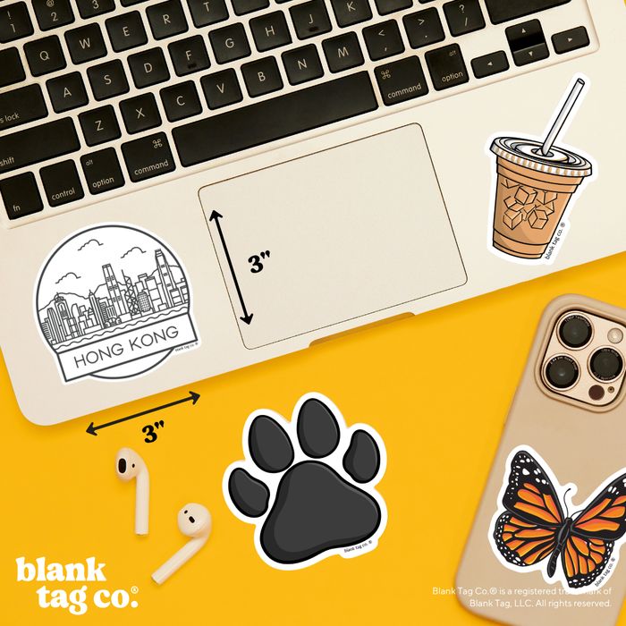Blank Tag Co.® Waterproof Sticker - Hong Kong Cityscape