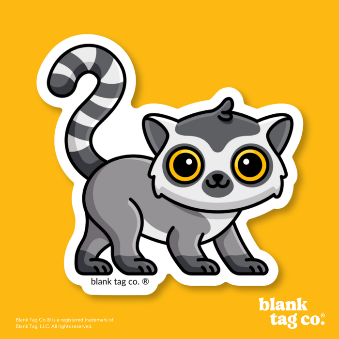 Blank Tag Co.® Waterproof Sticker - Lemur