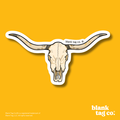 Blank Tag Co.® Waterproof Sticker - Long Horn Skull
