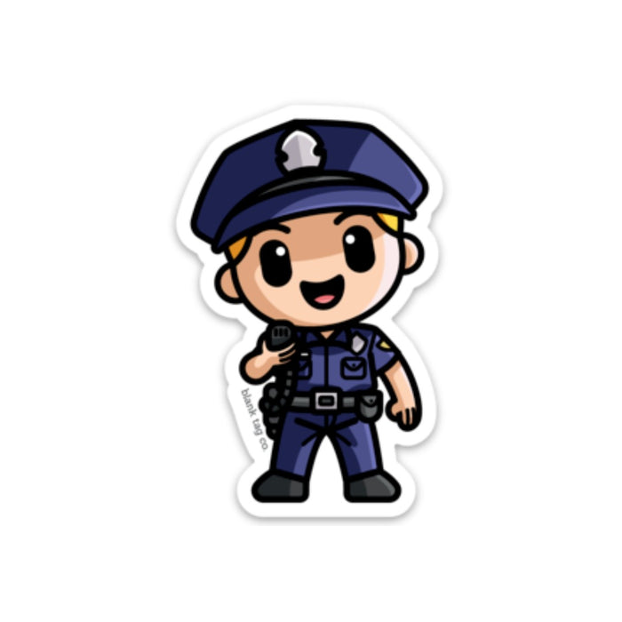 Blank Tag Co.® Waterproof Sticker - Male Police Officer