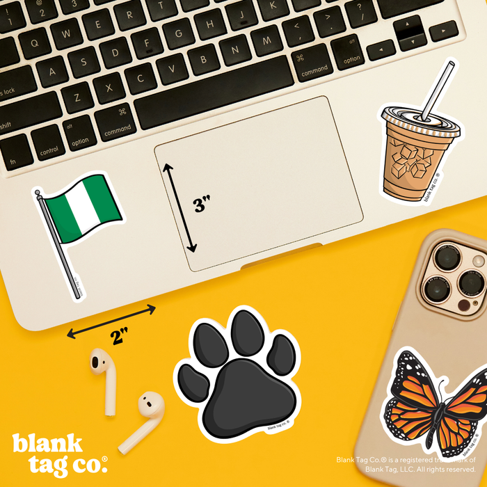Blank Tag Co.® Waterproof Sticker - Nigeria Flag