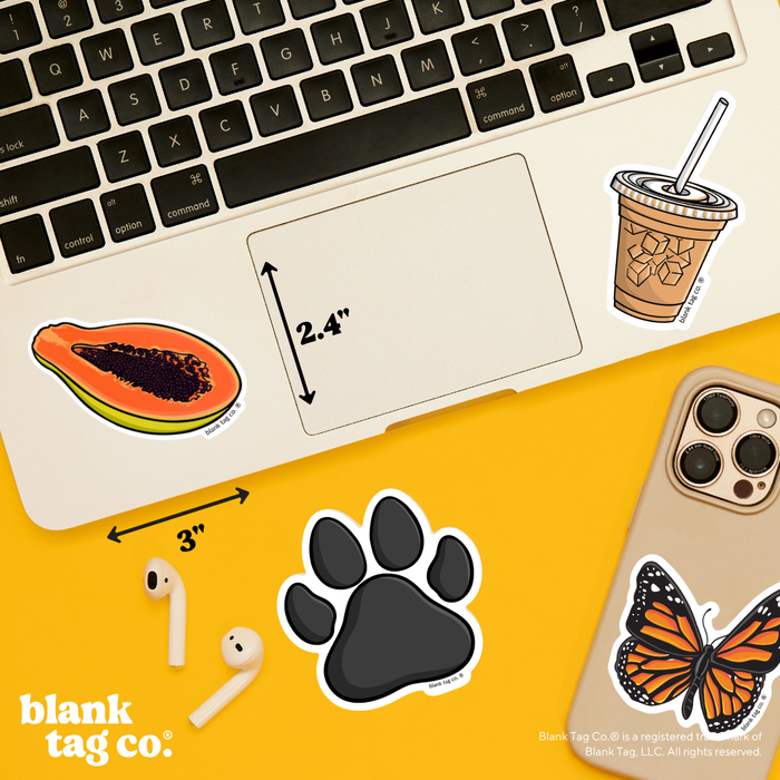 Blank Tag Co.® Waterproof Sticker - Papaya