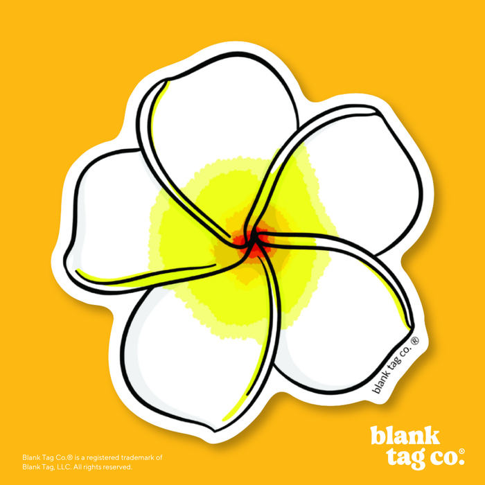Blank Tag Co.® Waterproof Sticker - Plumeria (Pink)