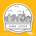 Blank Tag Co.® Waterproof Sticker - San Jose Cityscape