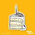 Blank Tag Co.® Waterproof Sticker - Slice of Birthday Cake