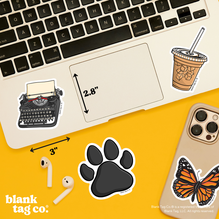 Blank Tag Co.® Waterproof Sticker - Vintage Typewriter