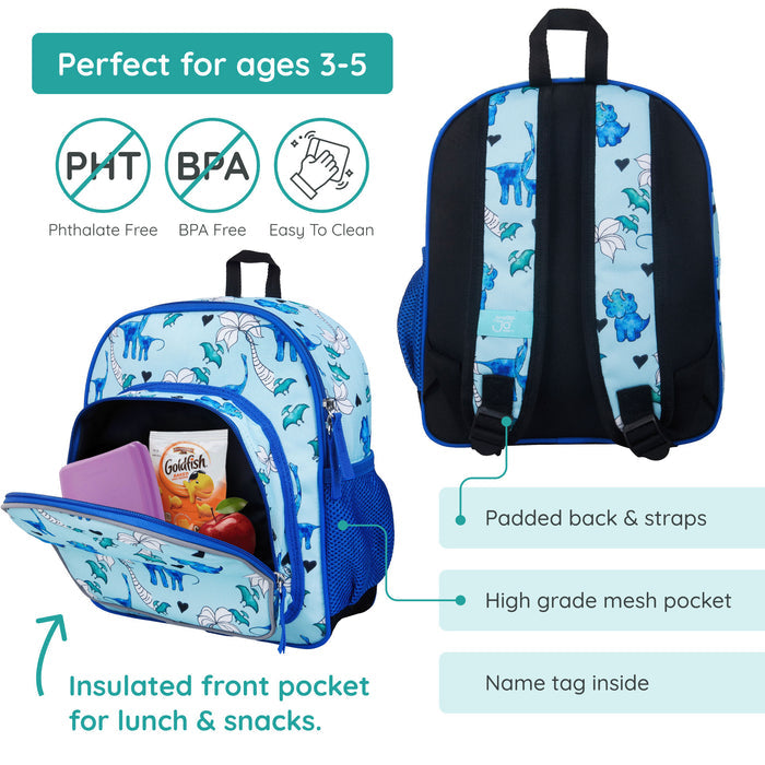 Blue Dino Backpack
