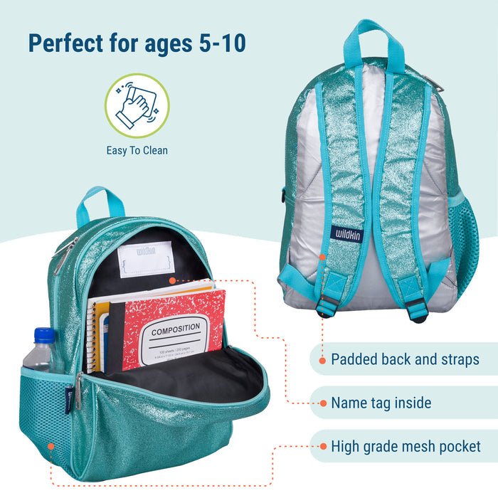 Blue Glitter Backpack