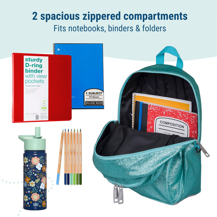 Blue Glitter Backpack