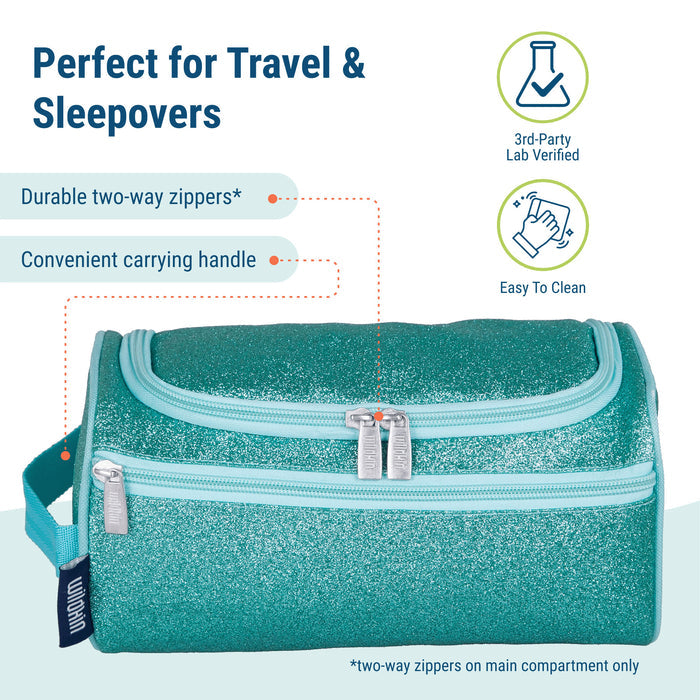 Blue Glitter Toiletry Bag
