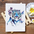 BLUE TIGER & BUTTERFLY TEMPORARY TATTOO Tiger-Universe