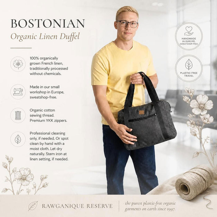 linen duffel bag