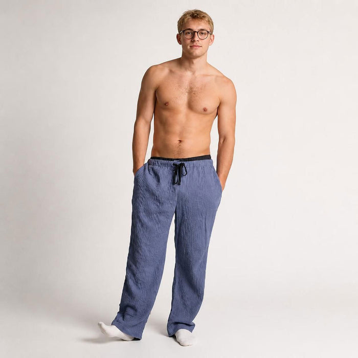 plastic-free 100% certified organic cotton gauze lounge pants