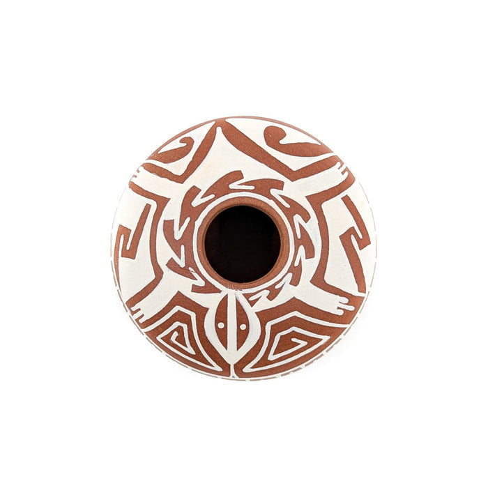 Brown and Buff Tortuga Mini-Seed Pot