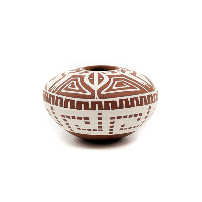 Brown and Buff Tortuga Mini-Seed Pot