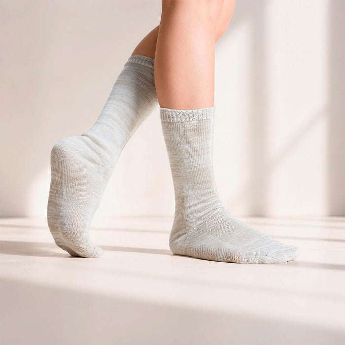BUENA VISTA Elastic-Free 3-Ply 67% Hemp 33% Organic Cotton Crew Socks (No Polyester, No Latex, No Spandex, No Nylon, No Polyamide, No Plastic, No Synthetics) (100% Biodegradable)