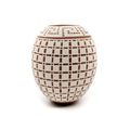 Buff on Clay Seed Pot with Geometric Motif