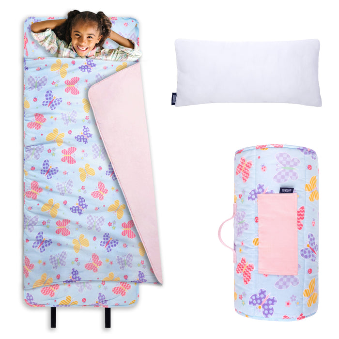 Butterfly Garden Blue Original Nap Mat