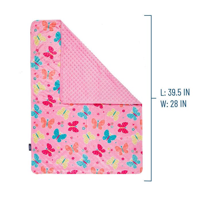Butterfly Garden Velour Baby Blanket
